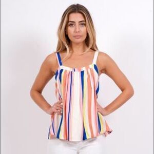 NWT Line + Dot Stripe Tank XS